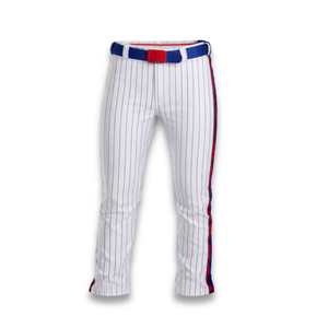 Conjunto de Uniforme de Béisbol Personalizado para Hombre, Azul Marino, Rojo y Blanco a Rayas, Manga Corta, Cierre de Botones, Secado Rápido, Poliéster, para Todas las Temporadas - Product Image 6