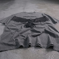 T-shirt décontracté à manches courtes pour homme Snowgrace, noir, 100 % coton, style streetwear, col rond, imprimé personnalisé, écologique