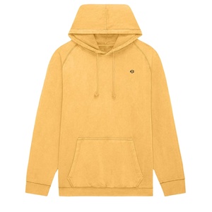 เสื้อฮู้ดดี้ผ้าเทอร์รี่คอตตอนเรียบสไตล์วินเทจสำหรับผู้ชายและผู้หญิง ขายส่ง แฟชั่นสีพื้น ล้างสีแล้ว รับทำโลโก้ตามสั่ง OEM ODM - Product Image 1