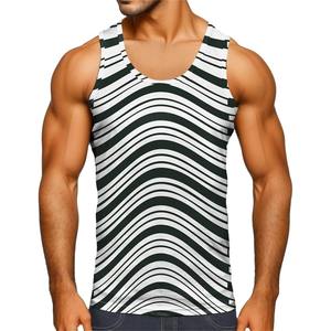 Camiseta sin mangas para hombre en hermosos colores, personalizada, de secado rápido, cómoda, 100% algodón tejido, ropa de gimnasio para un estilo casual. - Product Image 3