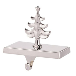 Heavy Duty Cast Iron Christmas <b>Tree</b> Stocking Holder Silver Metal <b>Weighted</b> Stocking Hanger Hook For Fireplace Mantel Holiday Deco - Product Image 2