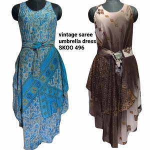 Kimono en soie vintage multicolore et élégant Slim Fit A-Line Indian Boho Design Lace Tassel Decoration Summer - Product Image 2