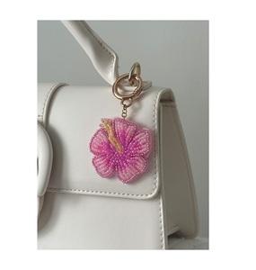 Keychains Unique Bag Charm Bag Accessories for Women Beaded Embroidery Name Keychain For Bag Charms Beaded Keyrings Low MOQ - Product Image 6