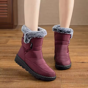 2026 Unisex Mid-Calf Cotton-Padded Snow Boots <b>Plus</b> <b>Size</b> Winter Fleece-Lined Thick Waterproof Thermal Lightweight Flexible Boots - Product Image 2