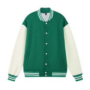 Custom <b>Men's</b> Winter University College Varsity <b>Jacket</b> Cotton Fleece <b>Baseball</b> Chaquetas Front Logo Customizable OEM Service - Product Image 6