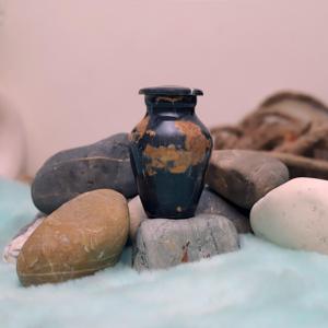 Multicolor Metal <b>Keepsake</b> Urns Small Pet Human <b>Memorial</b> Urns Marble Finish Ceramic Decorative Handcrafted <b>Memorial</b> - Product Image 3