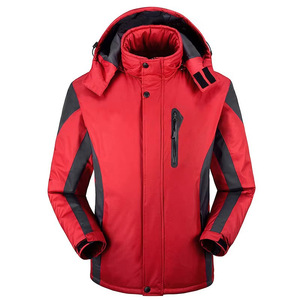 Men Women Winter <b>Jacket</b> <b>Fleece</b> <b>Lined</b> Waterproof Windproof Hooded Outdoor Warm Padded Coat Blue Red Black Olive Pink - Product Image 4