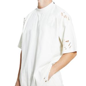 เสื้อยืดสตรีทแวร์วินเทจสำหรับผู้ชายผ้าฝ้าย100% แขนสั้นใส่เป็นทุกข์ปรับแต่งโอเวอร์ไซส์ได้สำหรับฤดูร้อน - Product Image 2