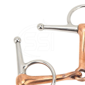 Mors à joues pleines en acier inoxydable de qualité supérieure pour l'entraînement et le contrôle équestre avec options personnalisables - Product Image 3