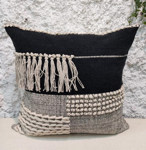 Boho Style Organic Cotton Woven Pillow Cases & Cushion Cases <b>18x18</b> 20x20 Sizes for Home Hotel Couch Bedroom Living Room Decor - Product Image 1