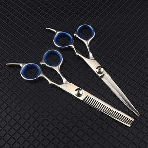 Juego de Tijeras Profesionales de Peluquería (Tijeras de Corte Recto y Tijeras de Entresacar) de Acero Inoxidable y Tijeras Texturizadoras - Product Image 3
