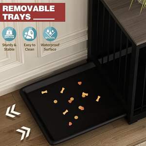 กรงสุนัขสองชั้นแข็งแรงทนทานถอดออกได้สำหรับสัตว์เลี้ยงขนาดเล็กขนาดกลาง - Product Image 3