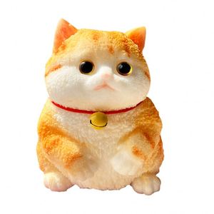 Lindo Juguete Antiestrés de Gato Naranja Biomimético, Regalo de Animal Pequeño Sólido para Niños de 8 a 13 Años - Product Image 4