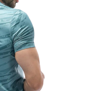 T-shirt de performance athlétique pour homme, séchage rapide, respirant, extensible dans les 4 sens, coutures surjetées, vêtements de sport pour la course à pied et l'entraînement en salle de sport - Product Image 6