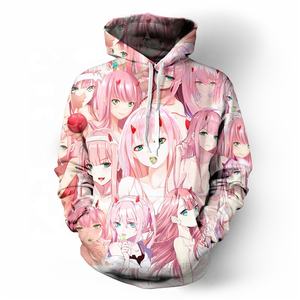 Sudadera con capucha de algodón 100% para hombre de Bangladesh Temporada de invierno Diseño digital 3D impreso con dibujos animados - Product Image 3