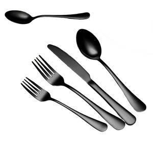 Ensemble de couverts élégants en or avec finition miroir haute brillance, lavables au lave-vaisselle, couteau, fourchette, cuillère pour mariage, dîner et restauration - Product Image 2