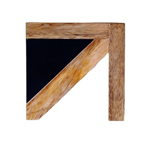 Ensemble de dessous de verre matériel personnalisé en marbre noir et blanc tampons de pierre ronds de Style classique pour la cuisine fabriqués en Inde - Product Image 1