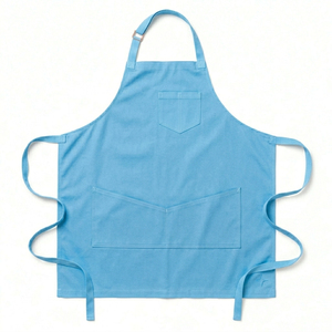 Delantal de Trabajo Rojo de Algodón Unisex con Tirantes Ajustables, Tres Bolsillos Delanteros, Delantal Resistente para Cocina, Chef, Panadería, Cafetería, Taller - Product Image 6