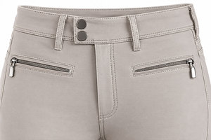 Pantalones de equitación para mujer, cintura alta, agarre de silicona, elásticos en 4 direcciones, transpirables, de poli-spandex, leggings personalizados para montar a caballo - Product Image 3