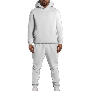 Logo personnalisé hommes mode sweats à capuche ensembles surdimensionné hiver épais topwear col rond sweat à capuche uni pour hommes 2026 - Product Image 3