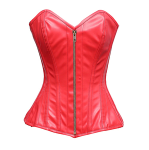 Corsé de Cuero para Mujer, Diseño Elegante en Color Rojo, Última Tendencia, con Talla Personalizada - Product Image 3