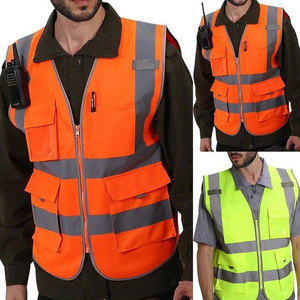 เสื้อกั๊กนิรภัยสะท้อนแสงสีส้มเขียวดำ ไฟ LED ความสว่างสูง ป้องกันไฟฟ้าสถิตย์ ทนไฟ แห้งเร็ว เหมาะสำหรับวิศวกร - Product Image 6