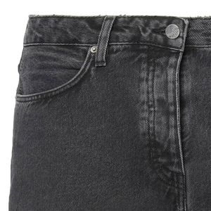 Black Color Men's Denim Shorts For Adults Knitted Breathable Fabric Knee Length Mid Waist Youth Summer Denim Shorts - Product Image 4