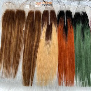 Cierre de encaje 2x4 5x5 para hacer peluca, vendedores de cabello vietnamita, pelucas de cabello humano liso de hueso para extensiones de cabello de mujeres negras - Product Image 2