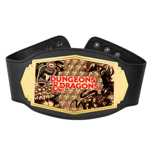 NUEVO Cinturón de Campeonato de Dungeons & Dragons con Texto y Diseño Personalizados, Cinturón Premium Negro y Dorado para Fanáticos y Coleccionistas - Product Image 5