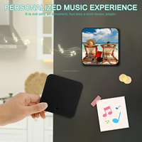 Service d'impression personnalisée : Aimant de réfrigérateur musical avec couvercle transparent, aimant vierge à coller, aimant de réfrigérateur photo DIY, haut-parleur Bluetooth musical
