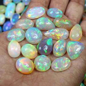 Natural White Ethiopian <b>Opal</b> Cabochon Smooth Mix Shape Loose Gemstone Oval Cabochon For Jewelry Making Wholesale Bulk Supply - Product Image 1