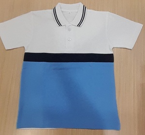 Qualité supérieure Vêtements de rue Prix de gros Couleur bloqué Motif personnalisé tricoté à manches courtes Polo T-shirt hommes - Product Image 3