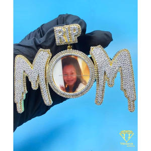 Custom Photo Name Pendant Iced Out Moissanite Diamond Hip Hop Necklace Gold Bling Memory <b>Locket</b> Jewelry Gift - Product Image 5