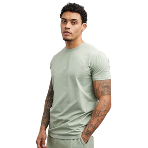 Men's O-neck Sporty Formal T-<b>Shirts</b> <b>100</b>%<b>Polyester</b> Oxford Fabric Front Logo Eco-Friendly Quick Dry Stretch Summer Gym - Product Image 5