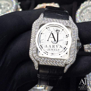 AARVA JEWELS นาฬิกาเซรามิกทรงสี่เหลี่ยมหรูหราโบราณสำหรับผู้หญิง ตัวเรือนสแตนเลส สายหนัง ระบบอนาล็อก กลไกอัตโนมัติ คริสตัลแซฟไฟร์ - Product Image 5