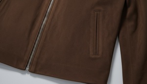 Authentic <b>Suede</b> Leather Puffer <b>Jacket</b> Professional Grade Soft Touch Split Leather Coat Modern Tailored Fit Casual Wear Stand - Product Image 5