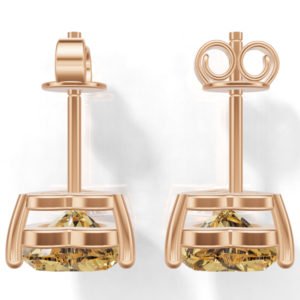 Pendientes Unisex Heerani Jewels de Citrino Natural en Plata de Ley 925 con Baño de Oro Rosa, Diseño Clásico en Forma de Corazón con Engaste de Garras - Product Image 6