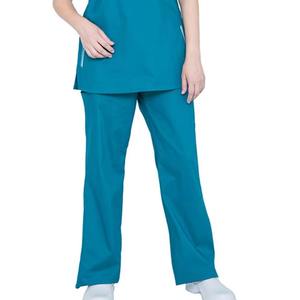 Ensemble de tenue médicale tendance pour femme, extensible, uniforme d'infirmière, haut et pantalon à col en V et manches courtes, tenue de travail pour clinique dentaire - Product Image 4