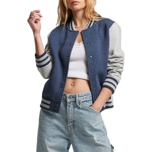 Women's Classic Varsity Jacket Breathable Zipper Casual Outerwear Baseball Jacket Fashion College Style <b>Coat</b> Regular Fit Winter - Product Image 1
