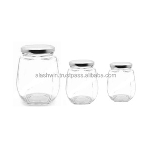 Frasco de vidrio Octra con sello hermético utilizado para la cubierta de almacenamiento de miel fresca Estilos Contenedor de condimentos Embalaje estándar disponible - Product Image 3