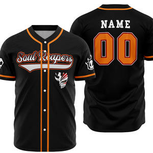 เสื้อเบสบอลซอฟต์บอลแบบกำหนดเองได้ ผ้าระบายอากาศ แห้งเร็ว พิมพ์ลายแบบซับลิเมชั่น - Product Image 1