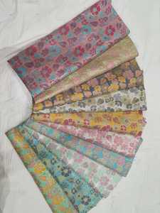 Tela Tradicional India Orgánica Ecológica de Peso Medio, Brocado de Seda Banarasi, Tejida a Mano, Resistente a las Manchas, con Telares Especiales - Product Image 2