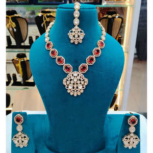 ชุดสร้อยคอพลอยรอยัลโพลกีคุนดัน Jewelemarket รุ่น 10575475GR คอลเลคชั่นเครื่องประดับชั้นดี - Product Image 2