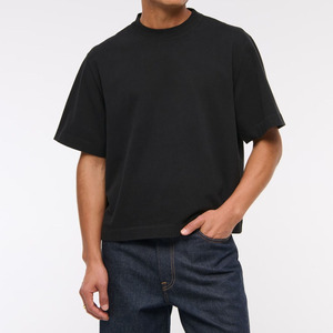 Camisetas de Hombre OEM de Algodón 100% de Alto Gramaje 310 GSM, Lisas, de Corte Regular, Oversize, Estilo Boxy, con Logotipo Personalizado, Gruesas y Lisas - Product Image 3