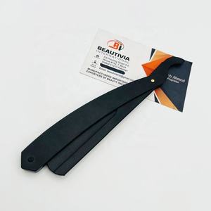 Rasoir de rasage de Baber turc noir mat avec logo personnalisé avec lame unique remplaçable en acier inoxydable emballage inclus - Product Image 2