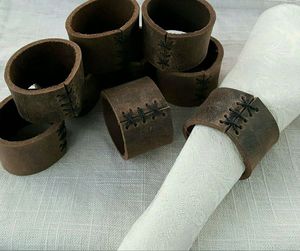 Anillos para Servilletas de Cuero de Alta Calidad con Acabado Liso para Cenas de Lujo y Decoración de Mesa Elegante - Product Image 1