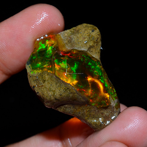 Lote de 5 Piezas de Ópalo Etíope Welo Fire Oily, Grado AAA, 100% Natural, en Bruto, Certificado por Terceros, para Joyería - Product Image 2