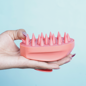 Cepillo Masajeador de Cuero Cabelludo Portátil de ABS Personalizado al por Mayor, de Paja de Trigo, para Lavado de Cabello, Champú, Limpieza y Relajación, Moldeado por Inyección - Product Image 1