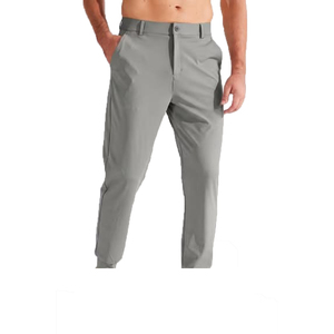 Pantalon de jogging gris léger pour homme, taille élastique, coupe-vent, poches latérales, respirant, coupe décontractée, 100 % coton, pour l'hiver, vente en gros - Product Image 3