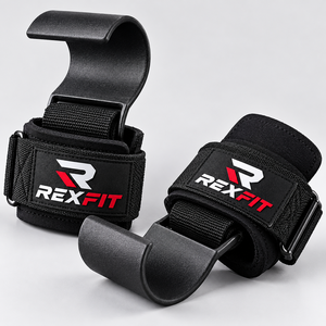 Ganchos de levantamiento de pesas OEM con soporte para muñeca para peso muerto, remo y entrenamientos de fuerza, logotipo personalizado, proveedor mayorista OEM para gimnasios - Product Image 5